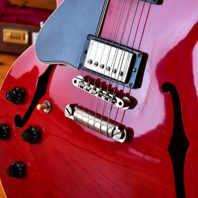 1998 Gibson ES-335 Dot Left-Handed - Cherry Red image 3