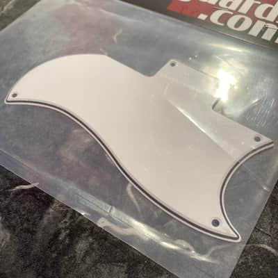 WD Pickguard for Gibson SG Standard '61 Reissue Half Face White 3 Ply WIDE BEVEL MADE IN USA image 5