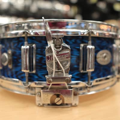 1969 Rogers Dyna-Sonic Wood 5x14" Snare Drum (Blue Onyx) image 8