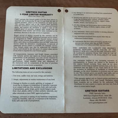 Gretsch OK Card Checklist 2000’s - NOS image 2
