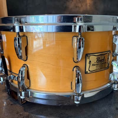 Pearl B-5314D Masters maple custom snare 14x6.5” 1996 - #Natural maple image 10