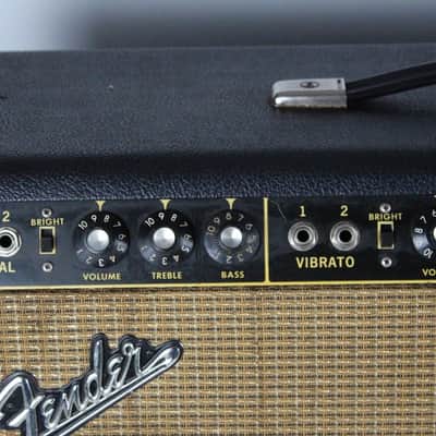1966 Vintage Fender Pro Reverb Amplifer Combo "Black Face" 2x12 40 Watt Amp 1960s USA image 2