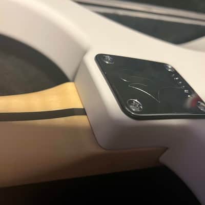 Vigier Excalibur Indus 2020 (Satin/Matte White with Satin Matte Black Pickguard, Trem) image 6