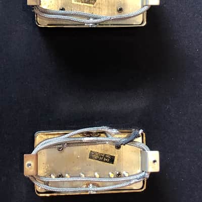 Gibson Patent # Sticker T-top Humbucker pickups 1968 - T-Tops w Gold Covers Narrow spacing PAFs Byrdland image 4
