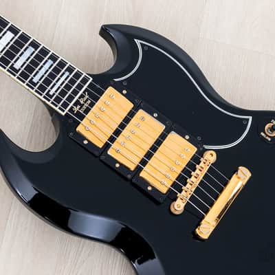 1999 Gibson Custom Shop 1961 Les Paul SG Custom Ebony 3 Pickup w/ 57 Classic PAFs, Case image 7