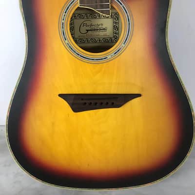 Sunburst Folk Acoustic Guitar Spruce Top Body with Maple Neck image 1