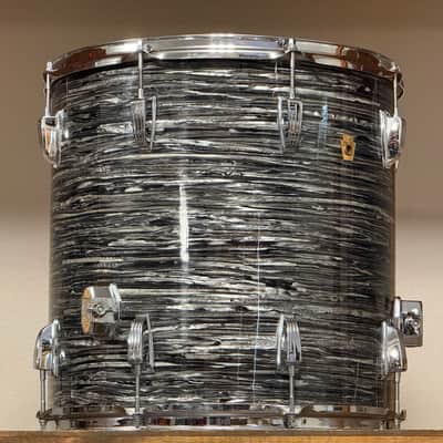 1966 Ludwig Oyster Black Pearl 16x16" Floor Tom image 13
