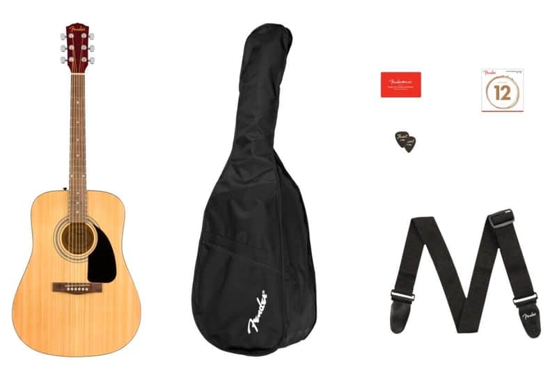 097-1210-721 Fender FA-115 Dreadnought Acoustic Guitar Pack With Gig Bag, & More image 1