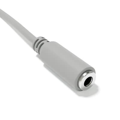 ExcelValley [Grey | 10 cm - 3.94"] 5-Pack - Hopscotch Mono Splitter Y Patch Cables TS 3.5mm 1/8" Eurorack Synth image 4