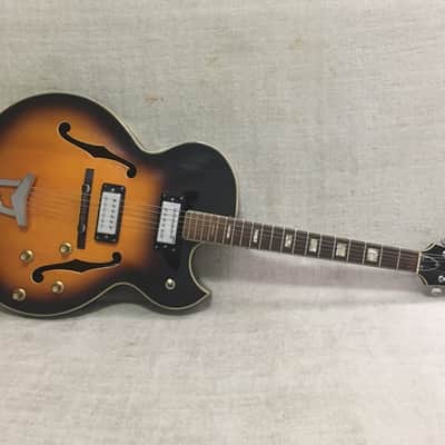 Ventura V-1300 Hollowbody 1968 Sunburst Jazz Box Electric Guitar MIJ Japan image 2