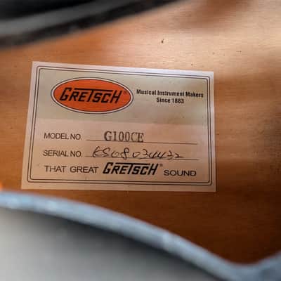 Gretsch G100CE Synchromatic Archtop Electro Acoustic Jazz Guitar Black + Case image 10