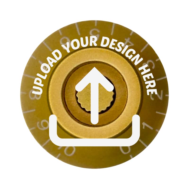 Custom Strums™ Personalized Speed-Style Guitar Knob (Single) Gold with White, Right Handed -10 image 1