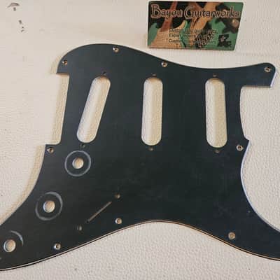 Fender Stratocaster Aged Relic 3 ply Pickguard Black image 1