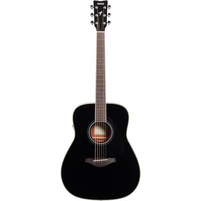 Yamaha FG-TA TransAcoustic Dreadnought Acoustic-Electric Guitar w/ Chorus and Reverb - Black image 2