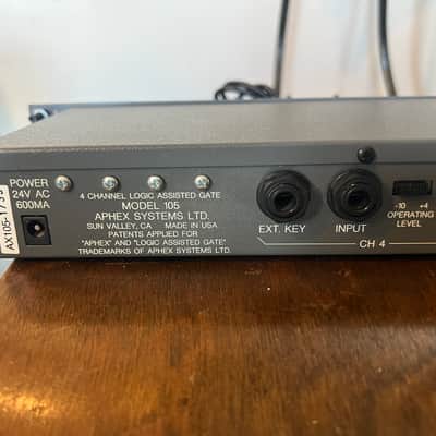 Aphex Model 105 4 Channel Logic Assisted Gate with power supply & rack mount bolts/washers image 7