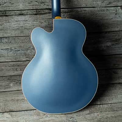 Gretsch Pro Falcon Hollow Body with String-Thru Bigsby and Gold Hardware - Ebony Fingerboard, Cerulean Smoke image 6