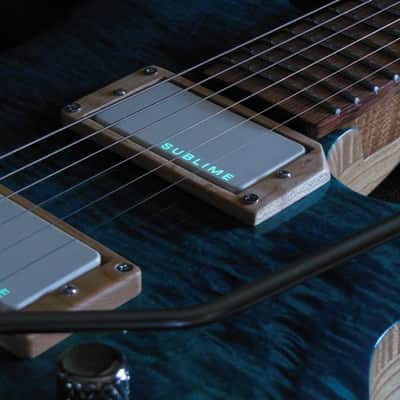 Casper Guitar Technologies Z-Series 24 Fret 2016 - Custom Aqua Flame Maple image 6