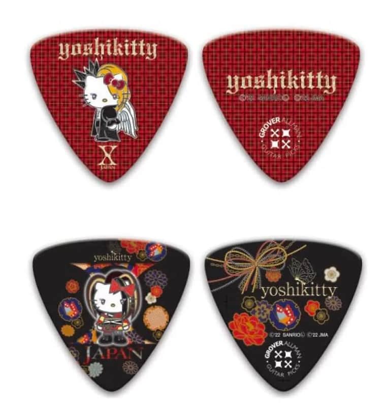 Sanrio X-japan x Yoshikitty Hellokitty Limited Guitar Pick Set Made in Japan 10pcs image 1