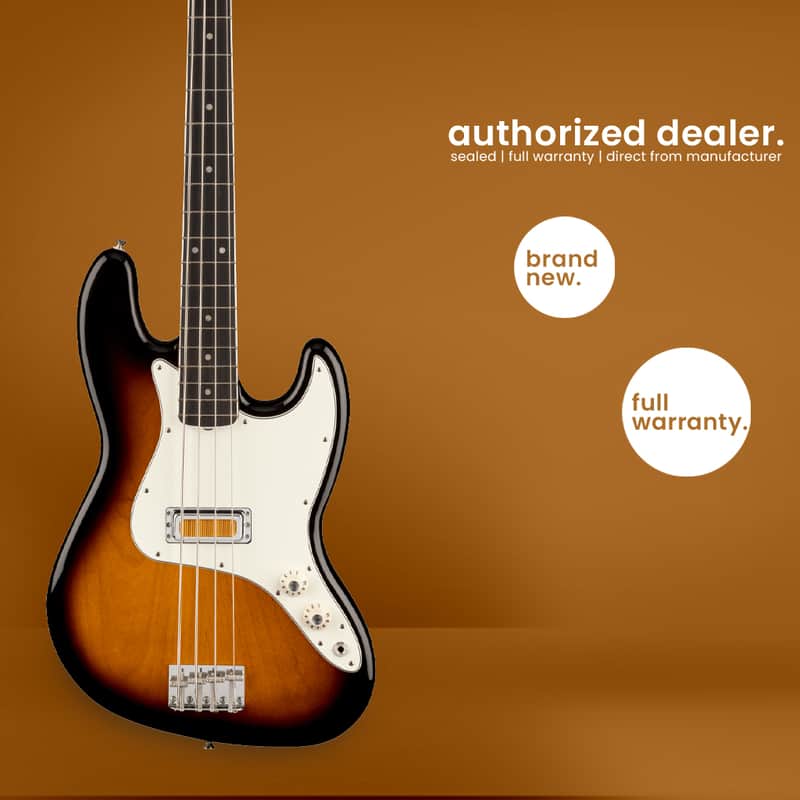Fender Jazz Bass Gold Foil | Ebony Fingerboard | 2-Color Sunburst image 1