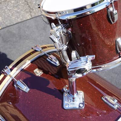 Ludwig USA Classic Maple 3pc Shell Pack - Burgundy Sparkle Wrap | 12", 16", 22" LUDWIG -USA Showroom Shell Pack! image 10