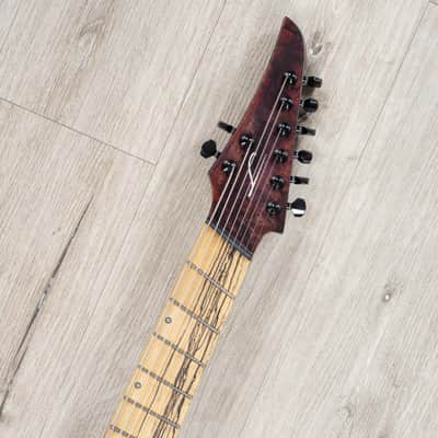 Legator Ninja N8FX Multi-Scale 8-String Guitar, Ebony Fretboard, Blood Moon image 8