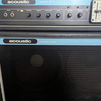 Vintage 1970s Acoustic Control Corp Model 230 Head & 403 4x12 Cab Stack w/ Original Cover imagen 10