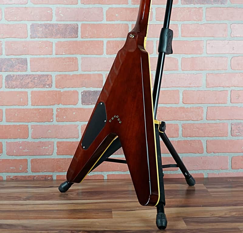 Dean V 79 Select Flame Top Vintage Sunburst With Matching