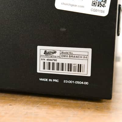 Elation DMX-Branch/4 4-Way 3-pin and 5-pin DMX Distributor CG011S6 image 12