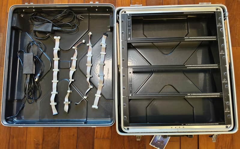 free shipping modular eurorack case 12u 84hp, abs-12uk flight case, 4 behringer eurorack 84hp rack, 2 Behringer CP1A Eurorack Power Supply Module image 1