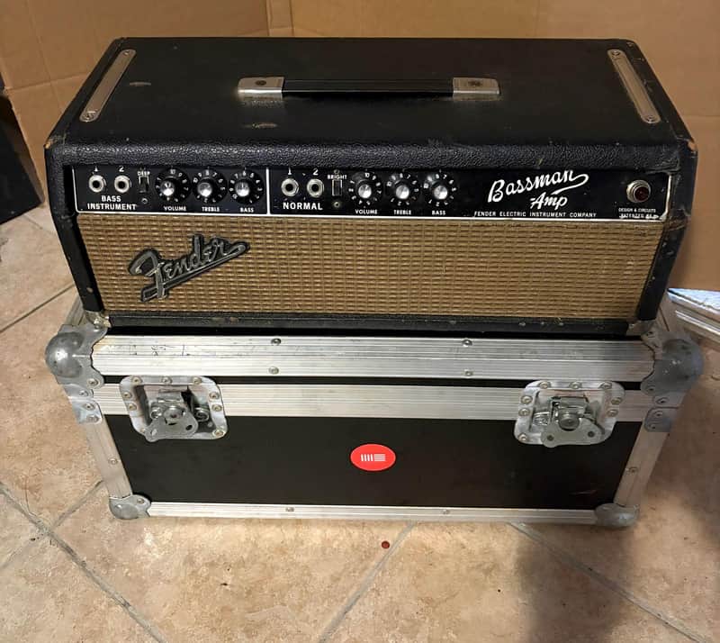 1964 Fender Bassman 2-Channel 50wGuitar Amp 1964 - 1966 - Black Panel image 1