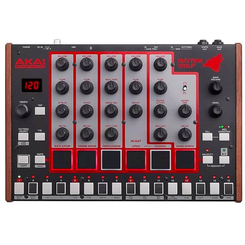 Akai Rhythm Wolf Analog Drum Machine and Bass Synthesizer | Reverb