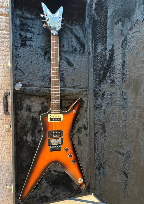 Dean Dimebag Darrell DBD Tribute ML 2021 – Sunburst Flame Top – Floyd Rose – Hardshell Case image 1