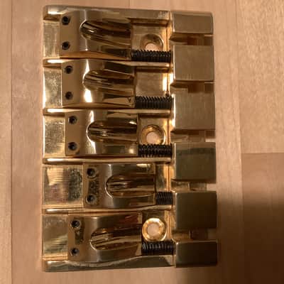 ABM 5 string Bass bridge Vintage 80's/90's - Gold image 6