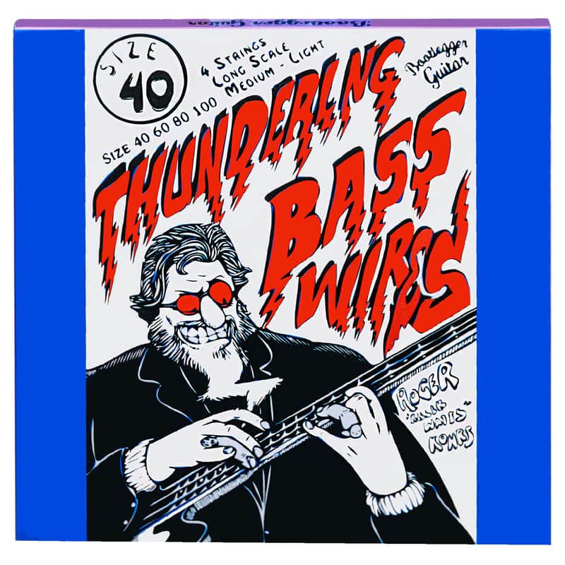 Bootlegger Guitar Roger Kohrs Thundering  Wires Bass Strings 4 String Set Medium Light Long Scale image 1
