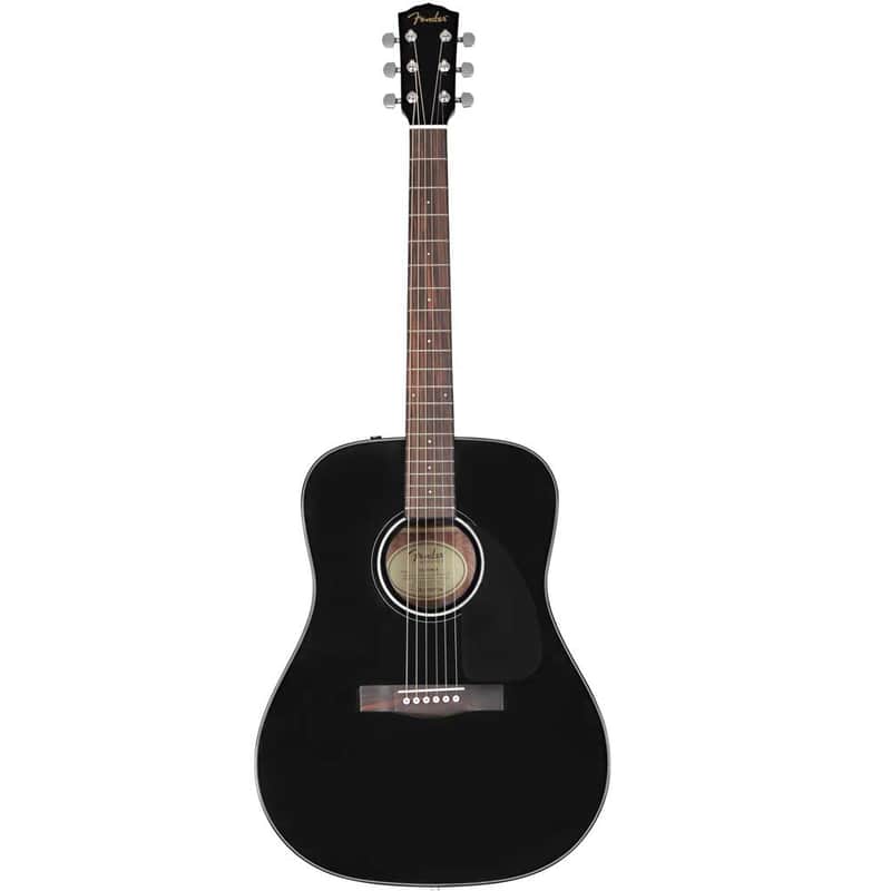 Fender CD-60 v3 Dreadnought Acoustic Guitar with Case - Black image 1