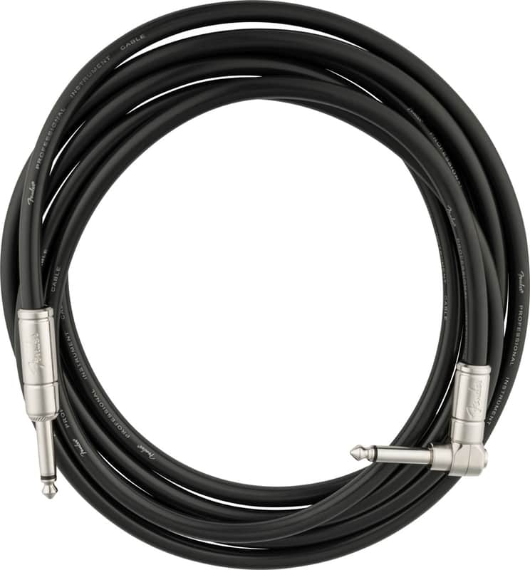 Fender Professional Series Kill Switch Instrument Cable, Straight/Angle, 10', Black image 1