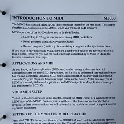 Owner's Manual for t.c electronic M500 Digital Audio Mainframe  1995 image 4