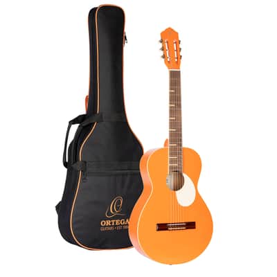Ortega RGA-ORG Gaucho Series 4/4 Nylon String Guitar 6-String - Orange + Gig Bag image 6