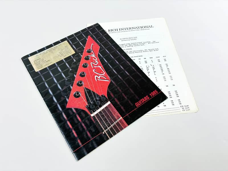 B.C. Rich Guitars Catalog & Original Dealer Price List – Ironbird, Warlock, Stealth, N.J. Series 1985 image 1