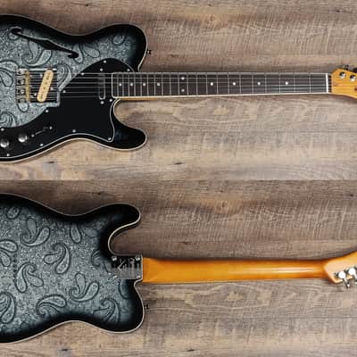 MyDream Partcaster Custom Built - Black Paisley Thinline Dreamsongs Freeway image 1