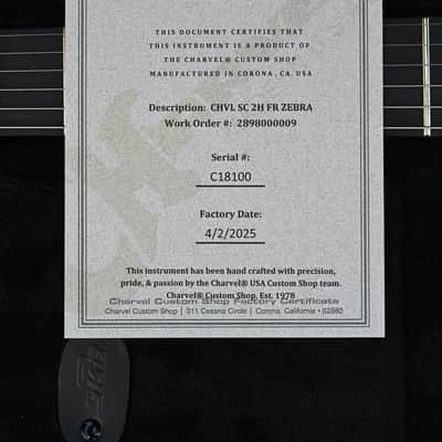 Charvel Custom Shop USA Special Edition SO Cal - Zebra image 19