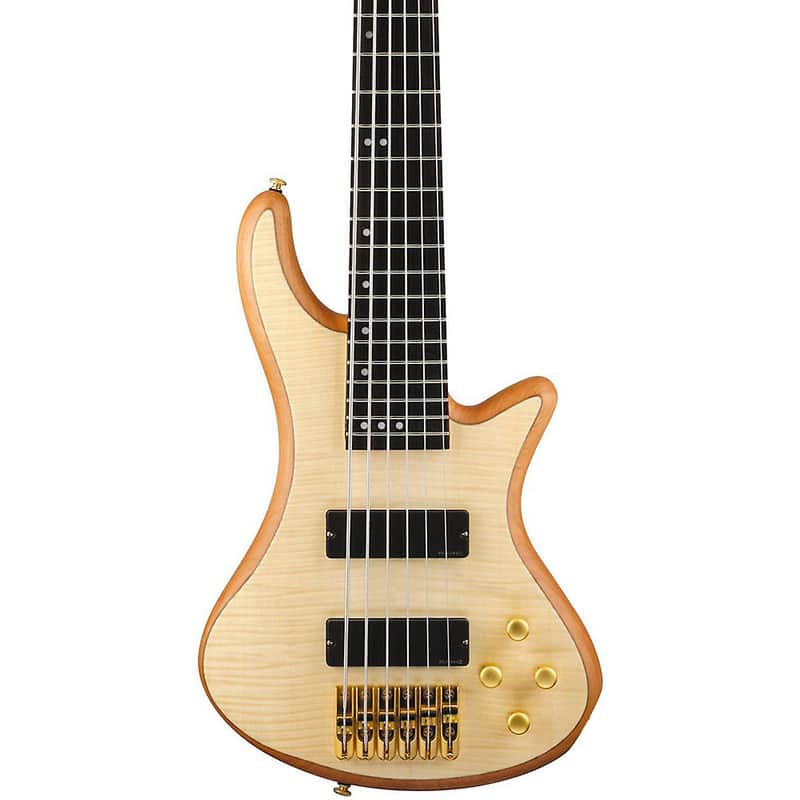 Schecter Stiletto Custom-6 Active 6-String Bass Natural Satin | Reverb