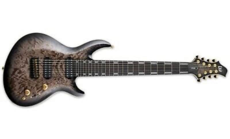 ESP LTD Javier Reyes JR-608 QM FBSB 8-String, Faded Blue Sunburst image 1