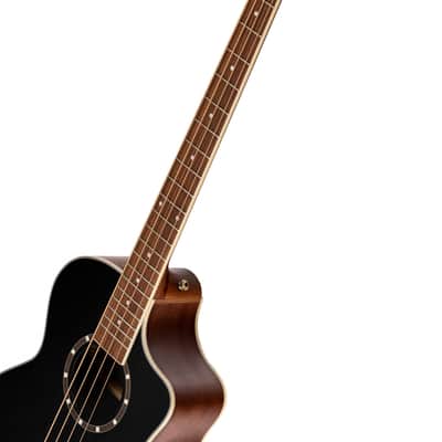 Ortega D8CE-4 Deep Series 8 Spruce Top Mahogany Neck Medium Scale 4-String Acoustic-Electric Bass Guitar image 7