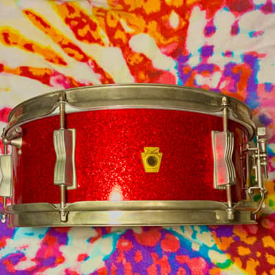 Ludwig No. 491 Pioneer 5.5x14" 6-Lug Snare 1964 - Red Sparkle image 6