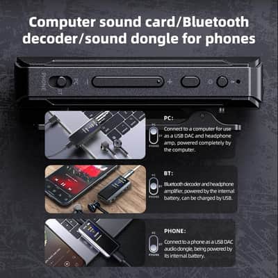 FiiO BTR13 Bluetooth Headphone Amplifier with LDAC, aptX Adaptive, aptX HD, AAC (Dual CS43131 3.5mm Unbalanced & 4.4mm Balanced Output) (Blue) image 6