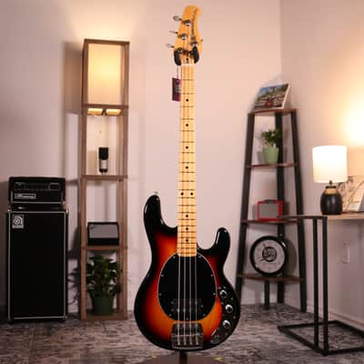 MusicMan Retro '70s StingRay 4 Bass - Maple Fingerboard, Vintage Burst image 15