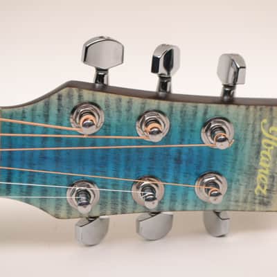 Ibanez EWP32FM Piccolo Acoustic Guitar Blue Burst W/CASE image 5