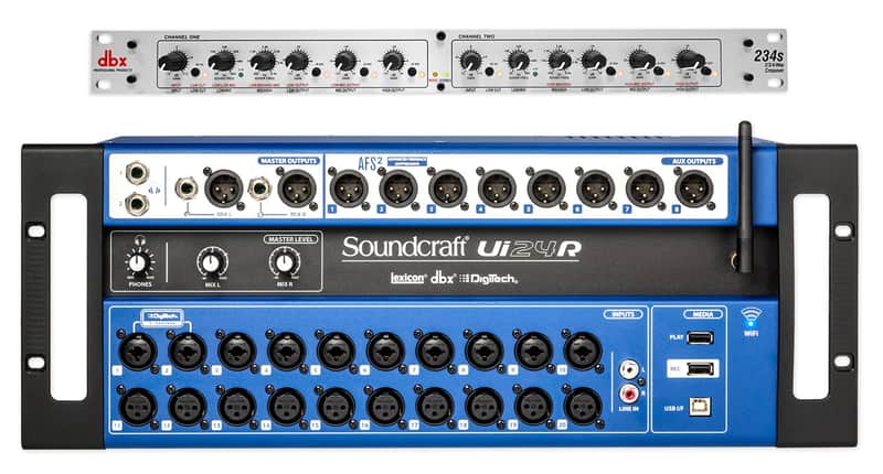 Soundcraft Ui24R 24 Input Digital Mixer w/Wifi+App Control Ui 24R+DBX Crossover Bild 1