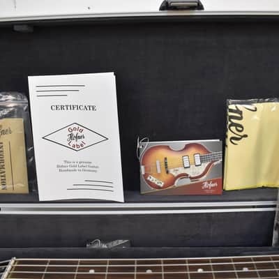 2013 Hofner Bass GL-VB-60-R Gold Label German  Lefty Blue with OHSC #6037 image 10